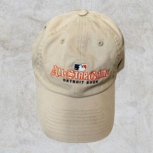 All Star Game Detroit 2006 Vintage MLB Baseball Cap Hat Tan Brown Nike